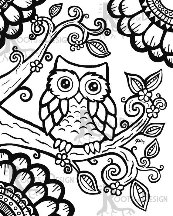 Easy Adult Coloring Pages
 Best 25 Owl doodle ideas on Pinterest
