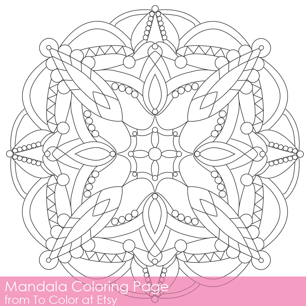 Easy Adult Coloring Pages
 Simple Printable Coloring Pages for Adults Gel Pens by ToColor