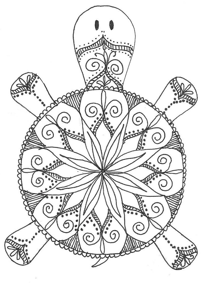 Easy Adult Coloring Pages
 PaperTurtle October 2015