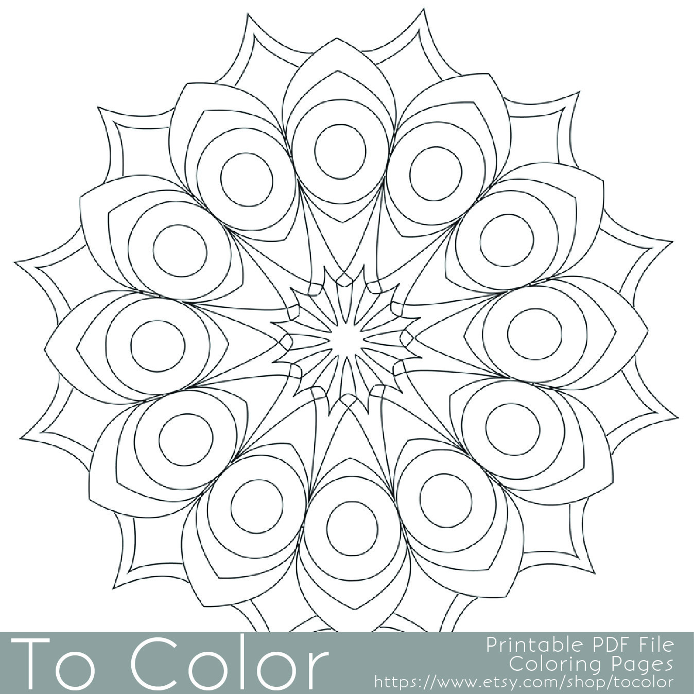 Easy Adult Coloring Pages
 Printable Circular Mandala Easy Coloring Pages for Adults Big