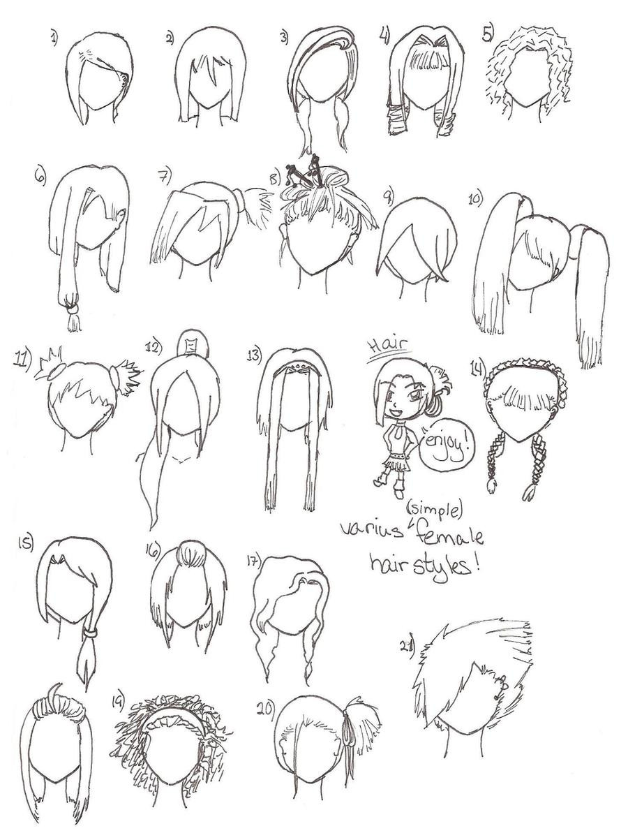 Easy Anime Hairstyles
 Simple Hairstyles by WandererAtHeart on DeviantArt