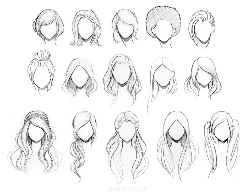 Easy Anime Hairstyles
 Character Hair Reference Sheet by gabbyd70 on DeviantArt