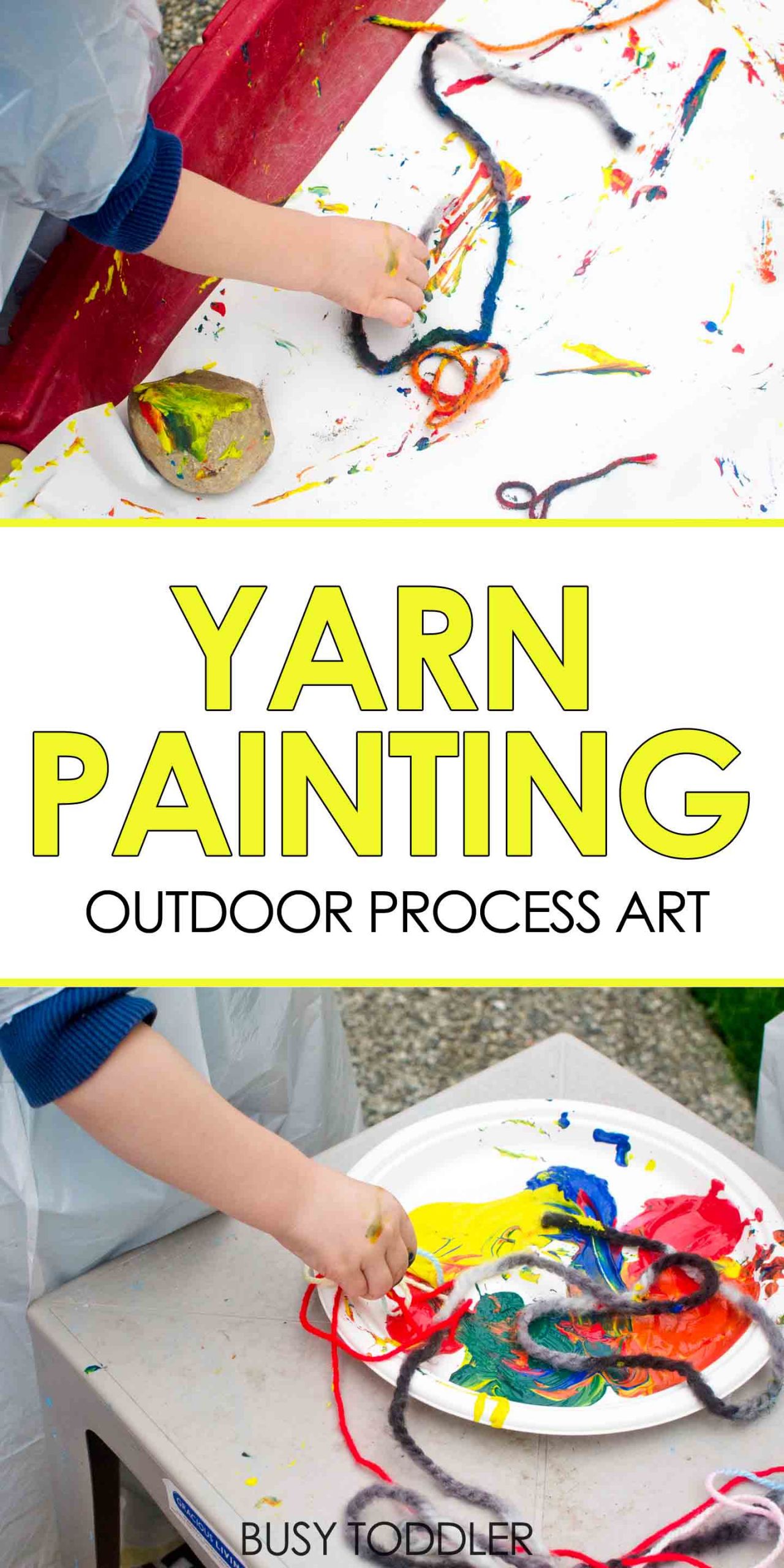 Easy Art Activities Preschoolers
 Yarn Painting Outdoor Process Art Busy Toddler