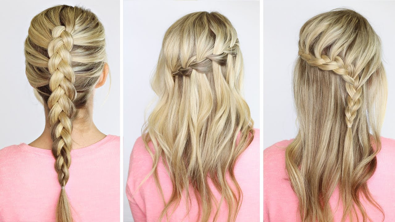 Easy Braided Hairstyles To Do Yourself
 4 basic DIY braids
