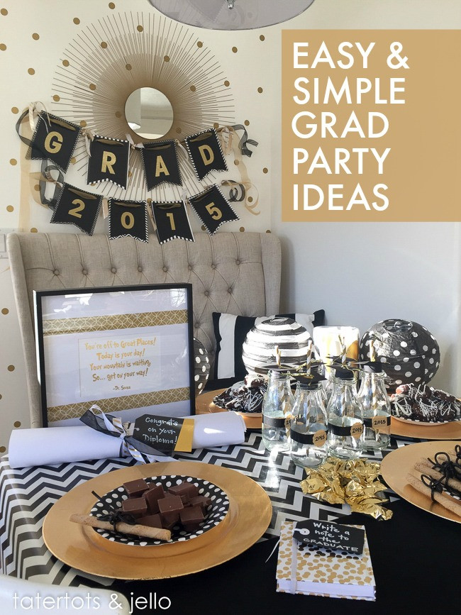 Easy Centerpiece Ideas For Graduation Party
 Easy & Simple Graduation Party Ideas Tatertots and Jello