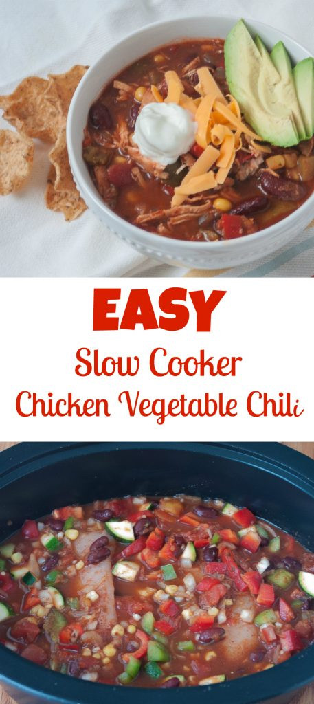 Easy Chicken Chili Slow Cooker
 Easy Slow Cooker Chicken Ve able Chili Bite of Health