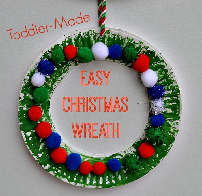 Easy Christmas Arts And Crafts
 Easy Christmas Wreath for Kids from Blog Me Mom