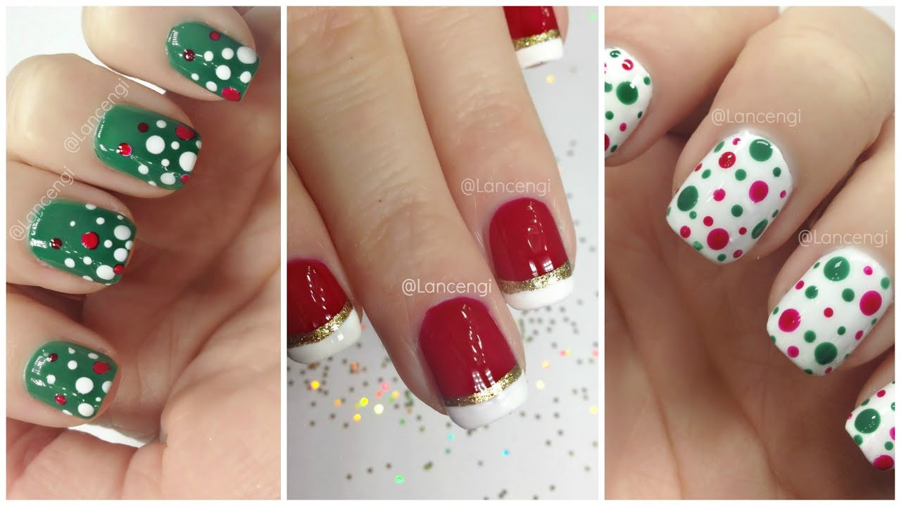 Easy Christmas Nail Ideas
 DIY Cute & Easy Christmas Nail Polish Designs For