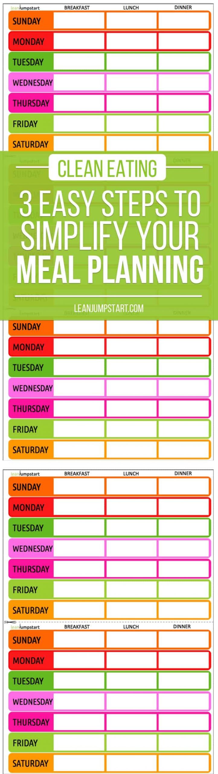 Easy Clean Eating Meal Plan
 Clean Eating Meal Plan 3 Simple Steps for a Healthier