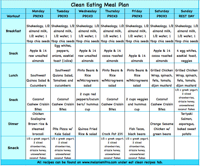 Easy Clean Eating Meal Plan
 mitted to Get Fit Clean Eating Meal Plan and Prep