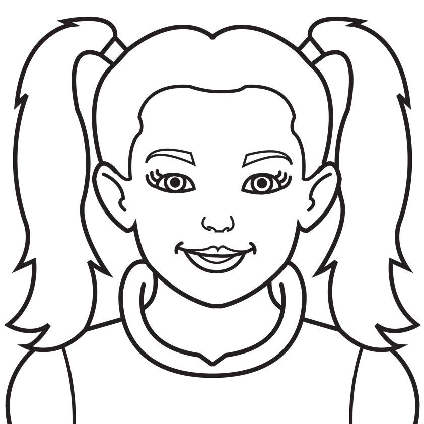 Easy Coloring Pages For Girls
 Girls Coloring Pages Easy Coloring Home