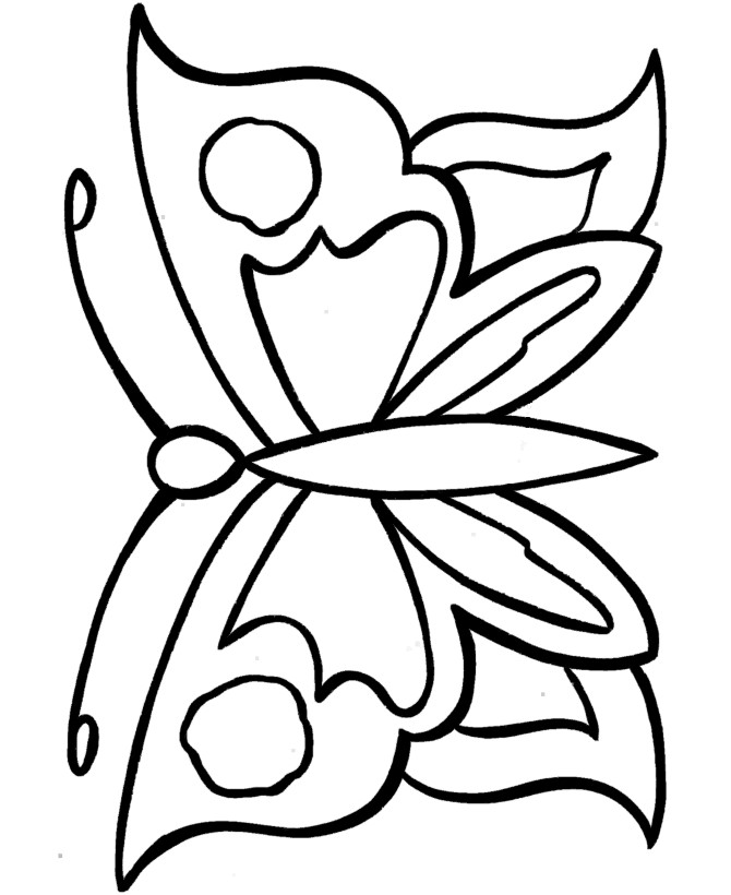 Easy Coloring Pages For Girls
 Printable Geometric Butterflies Coloring Pages