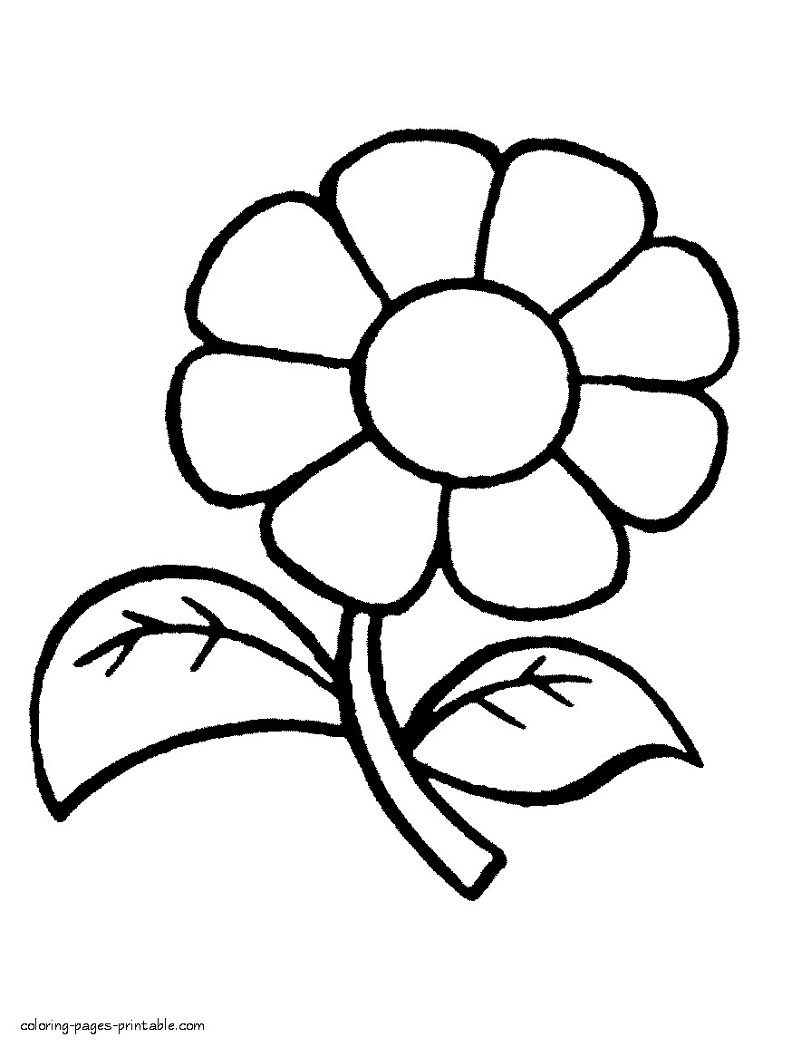 Easy Coloring Pages For Toddlers
 Easy Flower Drawing For Kids at GetDrawings