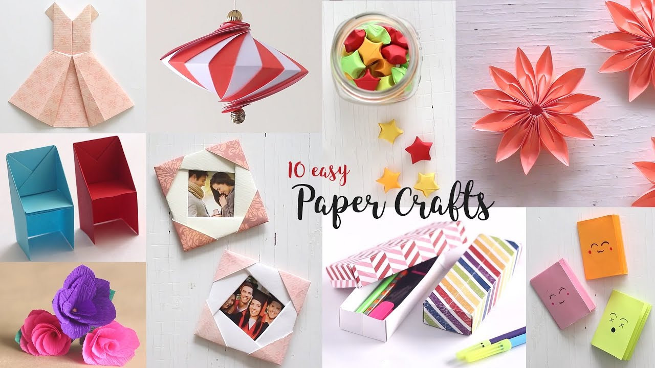 Easy Craft Ideas For Adults
 10 Easy Paper Crafts pilation DIY Craft Ideas