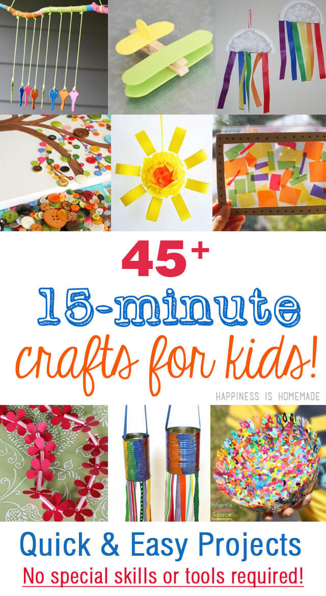 Easy Crafts For Children
 45 Quick & Easy Kids Crafts that ANYONE Can Make