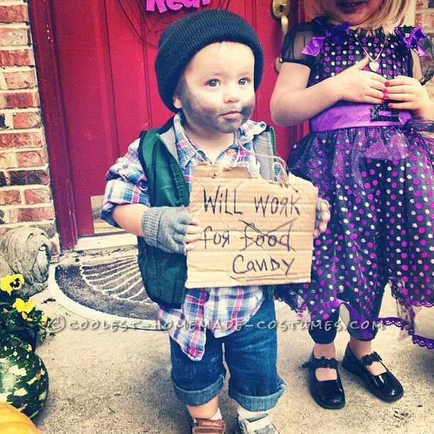 Easy DIY Costumes For Toddlers
 Easy Last Minute Toddler Costume Idea Hobo