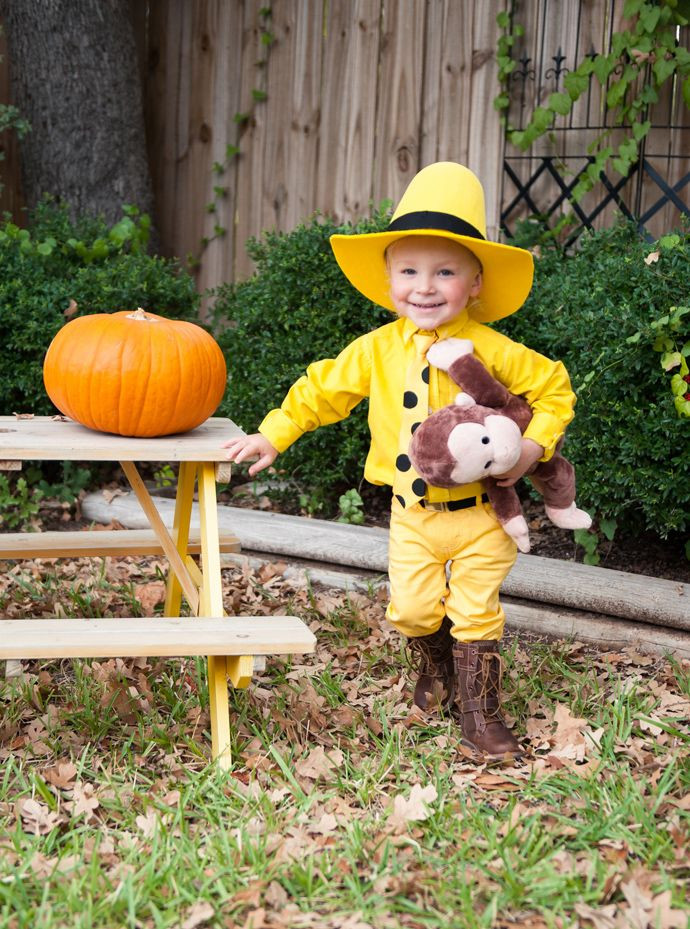Easy DIY Costumes For Toddlers
 The Man in the Yellow Hat toddler Halloween costume