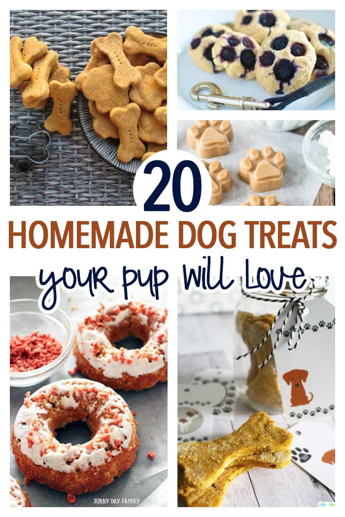 Easy DIY Dog Treats
 20 Simple Homemade Dog Treats Your Pup Will Love