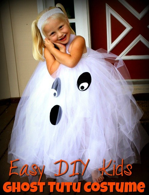 Easy DIY Kids Costumes
 Kids Ghost Costume Easy DIY Kids Ghost Tutu Costume