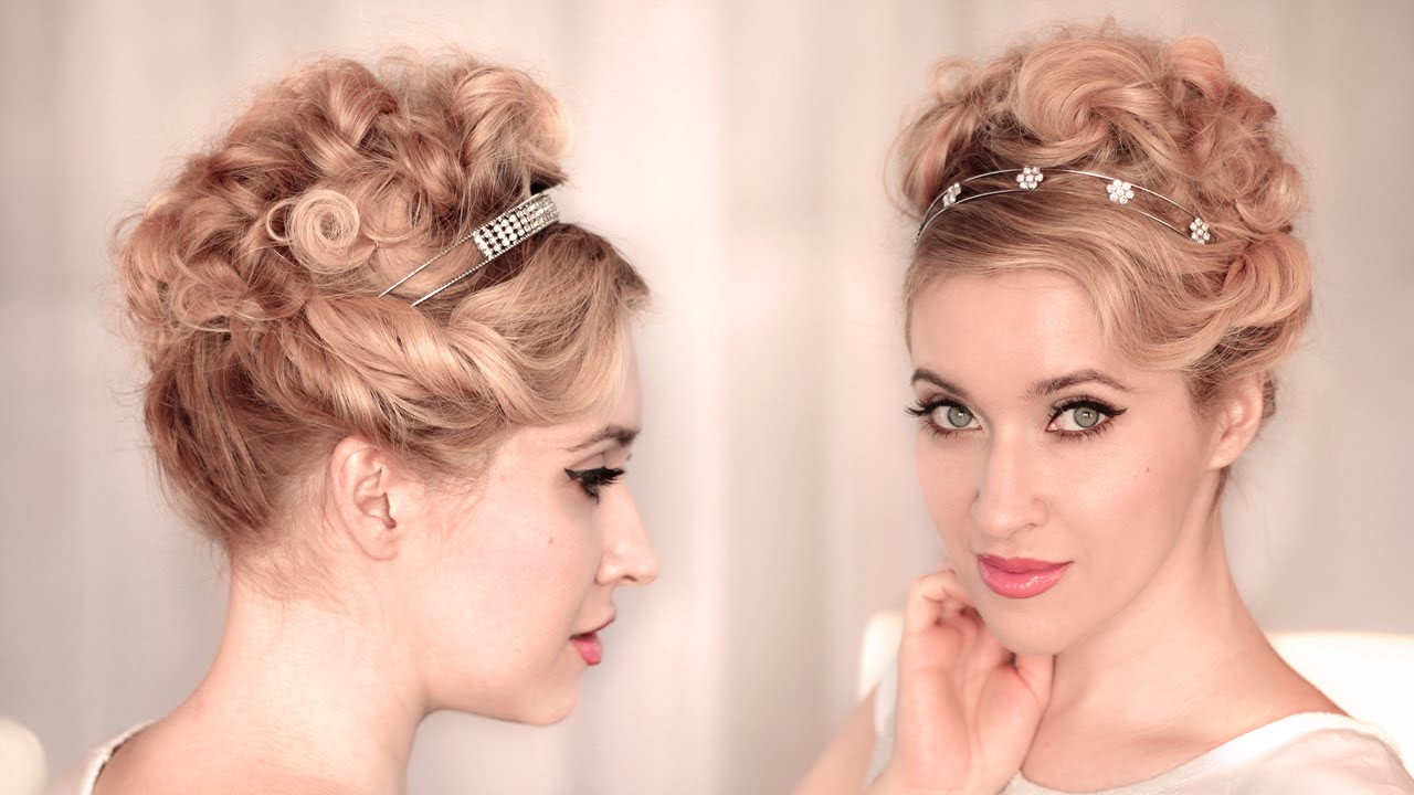 Easy Formal Hairstyles For Long Hair
 Cute easy CURLY UPDO for wedding prom Hairstyle for