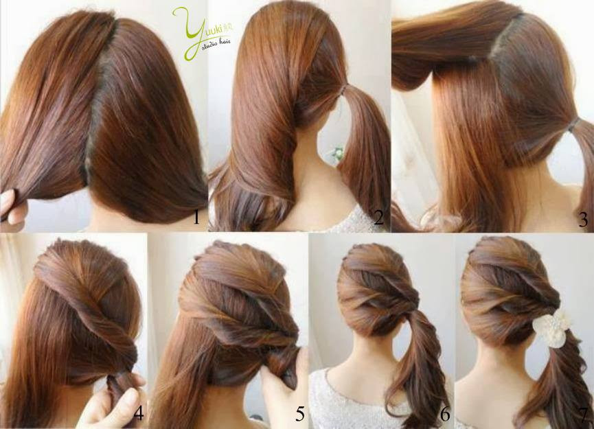 Easy Hairstyle Steps
 10 Awesome Hairstyles For Lazy Girls