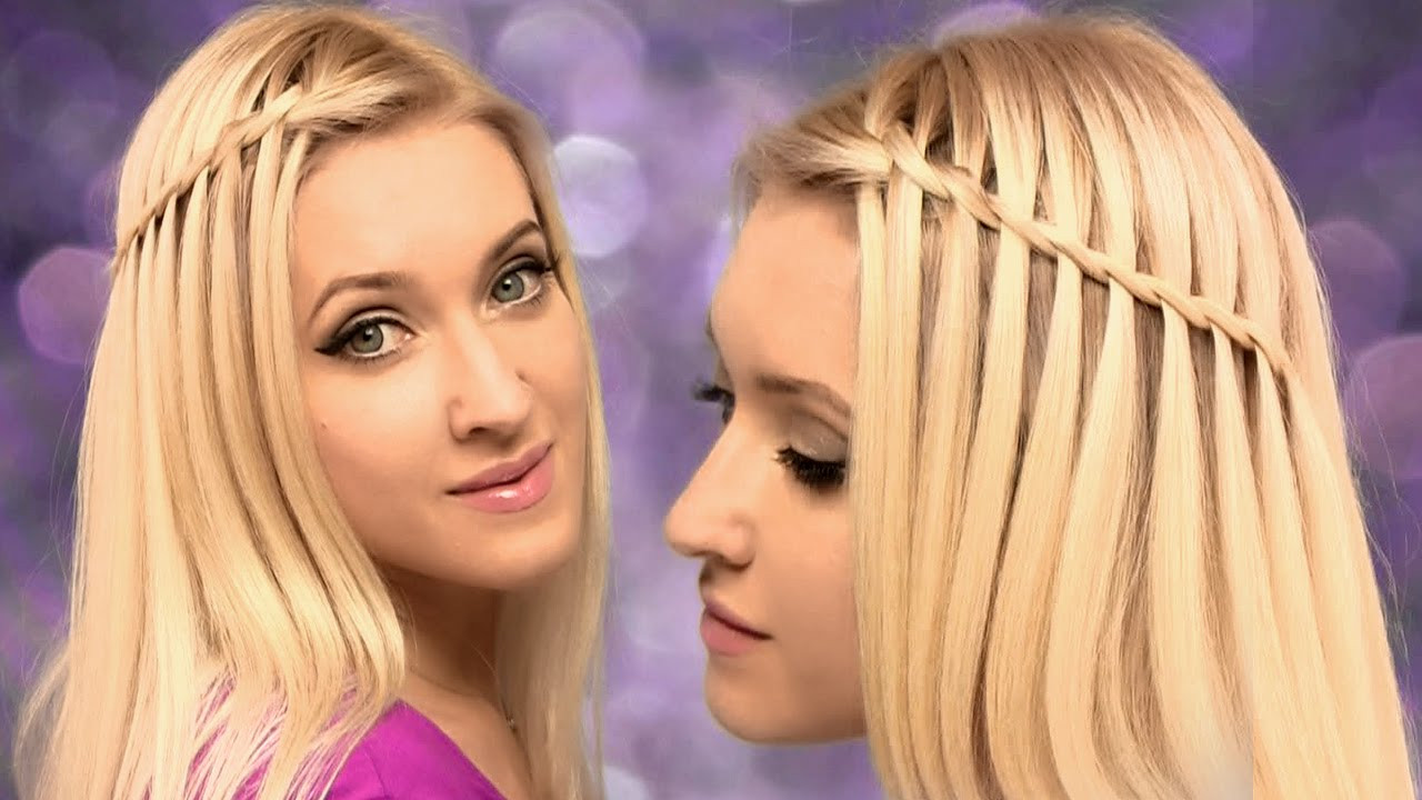 Easy Hairstyles For Beginners
 Waterfall braid hairstyle for medium long hair tutorial