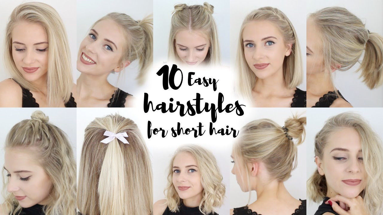 Easy Hairstyles For Short Hair Step By Step
 10 Easy Hairstyles for SHORT Hair