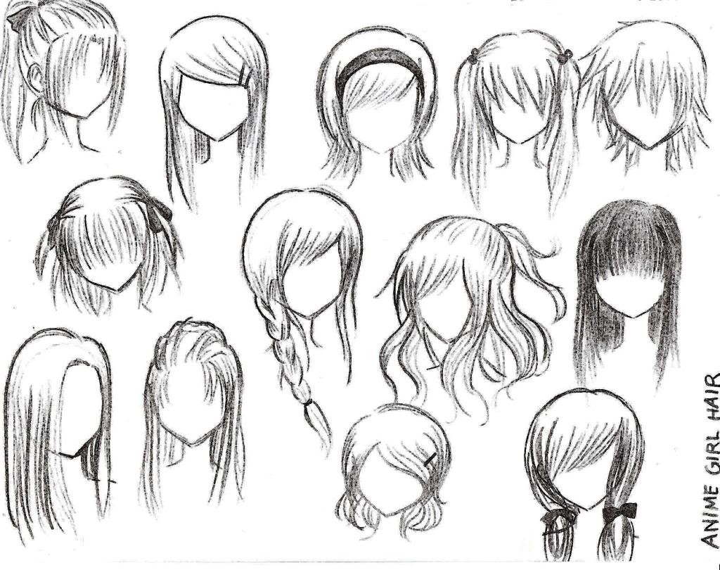 Easy Hairstyles To Draw
 Drawings anime hairstyles