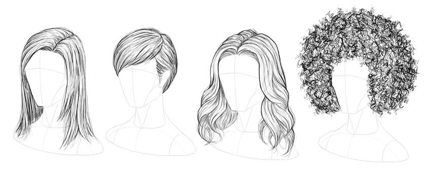 Easy Hairstyles To Draw
 How to Draw Hair Step by Step