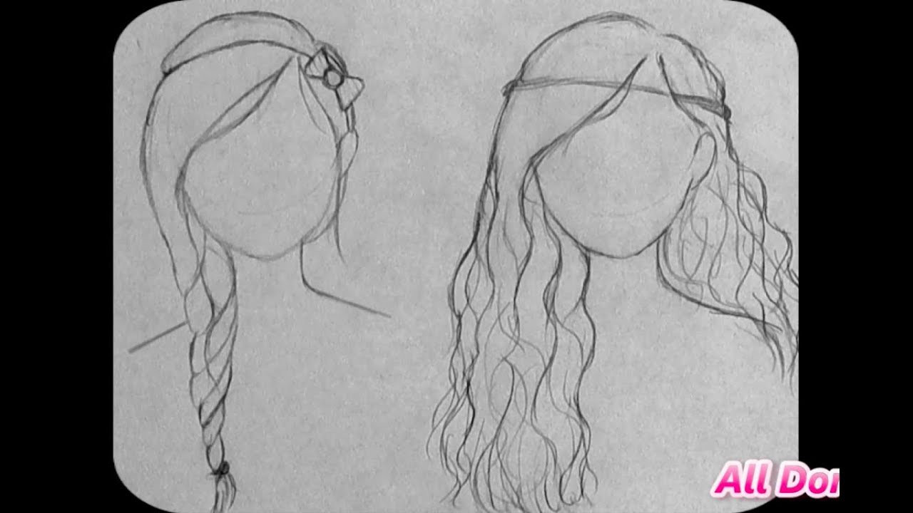 Easy Hairstyles To Draw
 ♡How To Draw cute hairstyles for beginners Part TWO