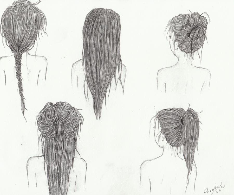 Easy Hairstyles To Draw
 Hair styles by omgtey