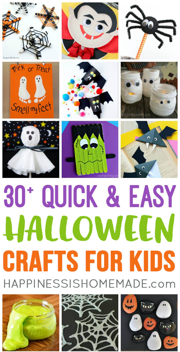 Easy Halloween Crafts For Kids
 Easy Fall Kids Crafts That Anyone Can Make Happiness is