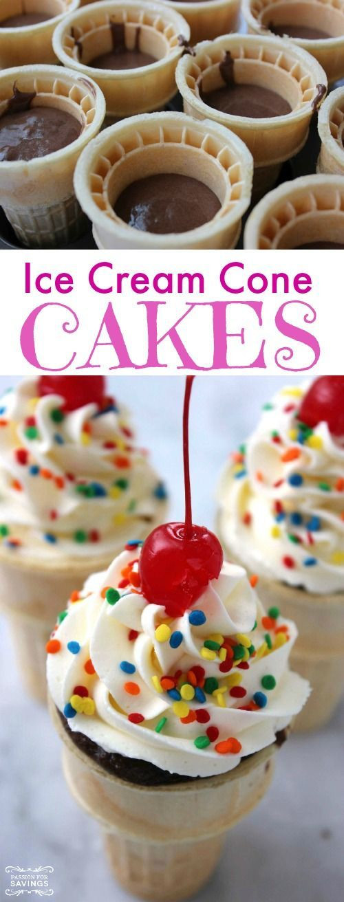 Easy Ice Cream Cake Recipes For Kids
 Ice Cream Cone Cakes Recipe Easy Dessert Recipe for a fun