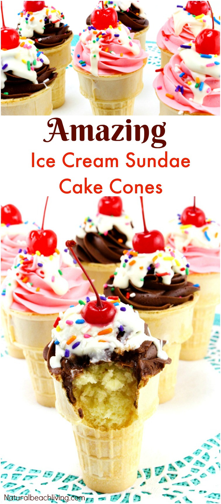 Easy Ice Cream Cake Recipes For Kids
 How to Make Amazing Sundae Ice Cream Cake Cones Natural