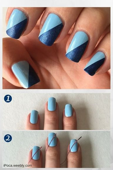 Easy Nail Art Designs For Beginners Step By Step
 Easy blue nail art design Easy step by step tutorial