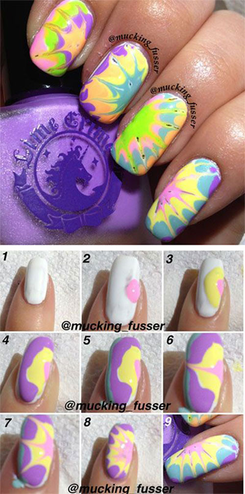Easy Nail Art Designs For Beginners Step By Step
 Easy Step By Step Marble Nails Art Tutorials For Beginners