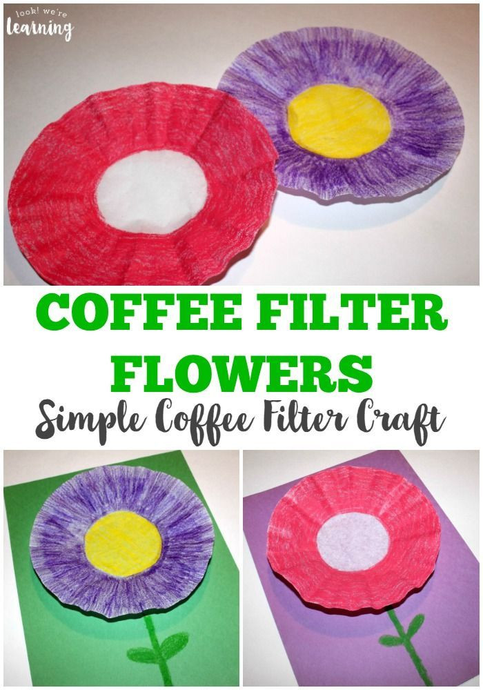 Easy Preschool Crafts
 Easy Coffee Filter Flower Craft for Spring