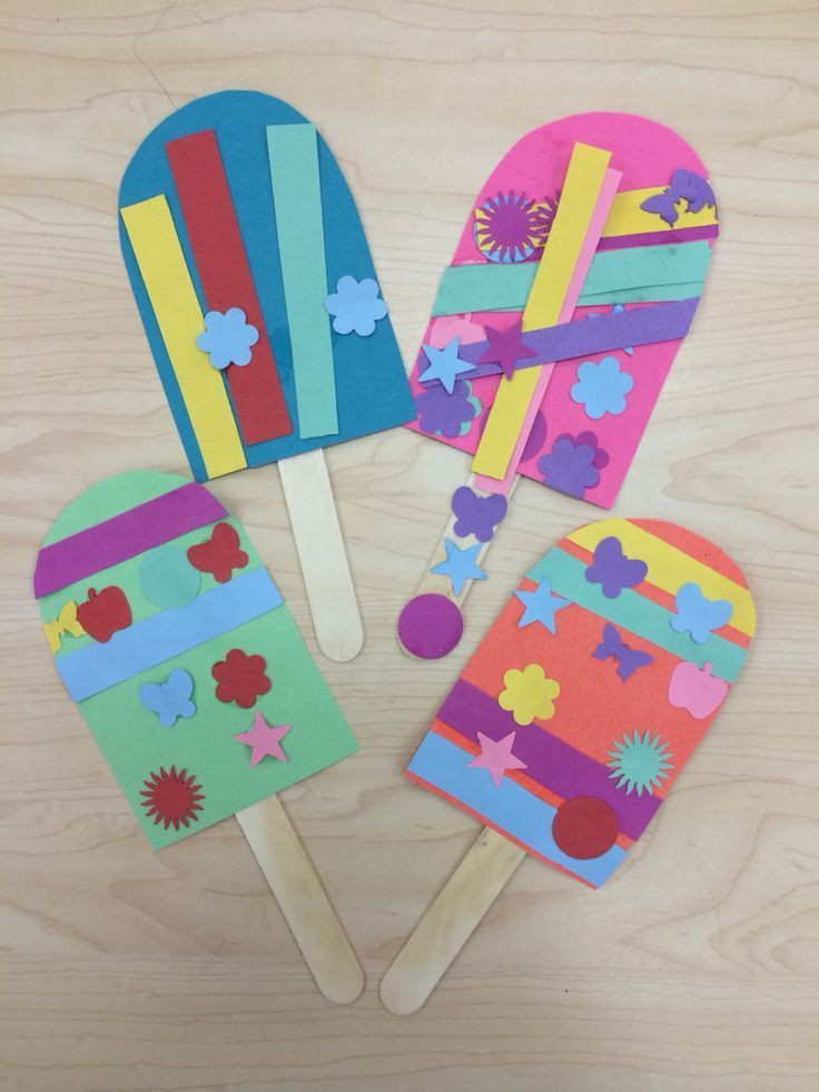 Easy Projects For Preschoolers
 Popsicle Summer Art Craft for Preschoolers Kindergarten