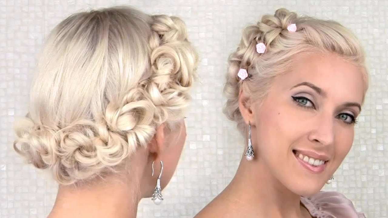 Easy Prom Hairstyles For Medium Hair
 Easy prom wedding updo hairstyle for medium long hair