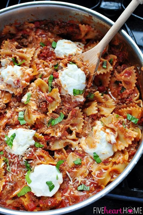 Easy Recipes Kids Like
 30 Minute Skillet Lasagna quick and easy savory and