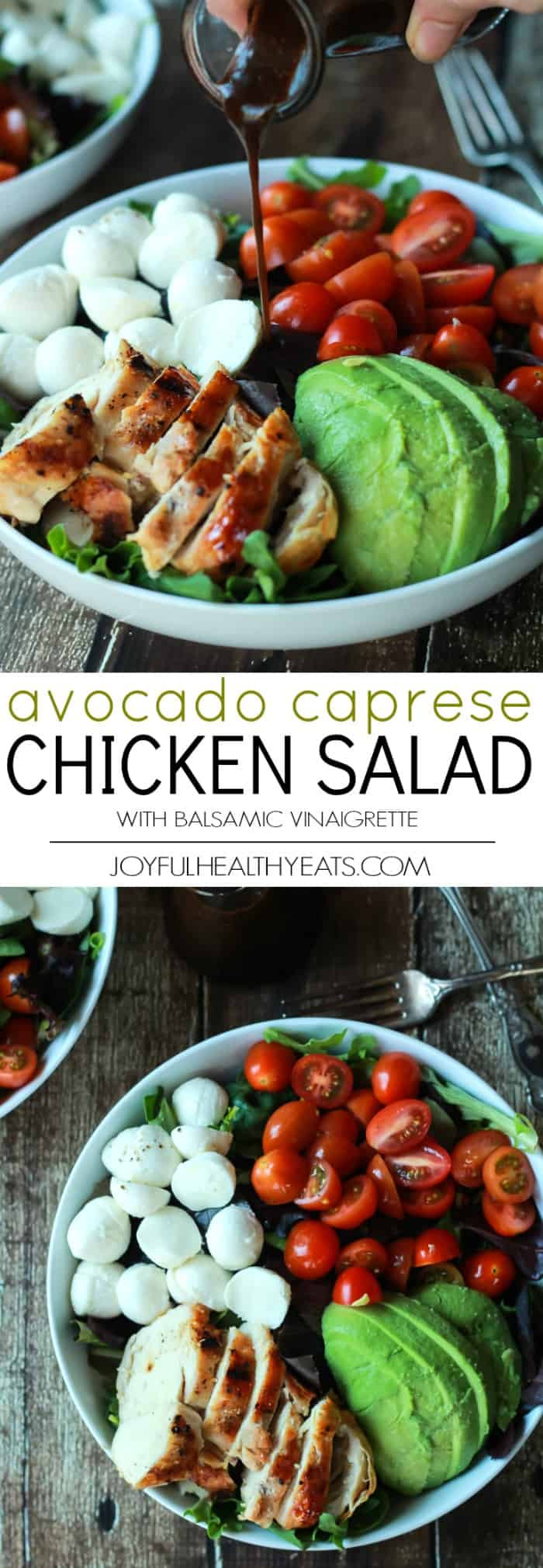 Easy Summer Dinners For Two
 15 Minute Avocado Caprese Chicken Salad with Balsamic