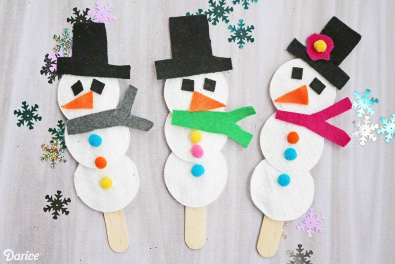 Easy Winter Crafts For Toddlers
 Snowman Puppet Easy Winter Craft for Kids Darice