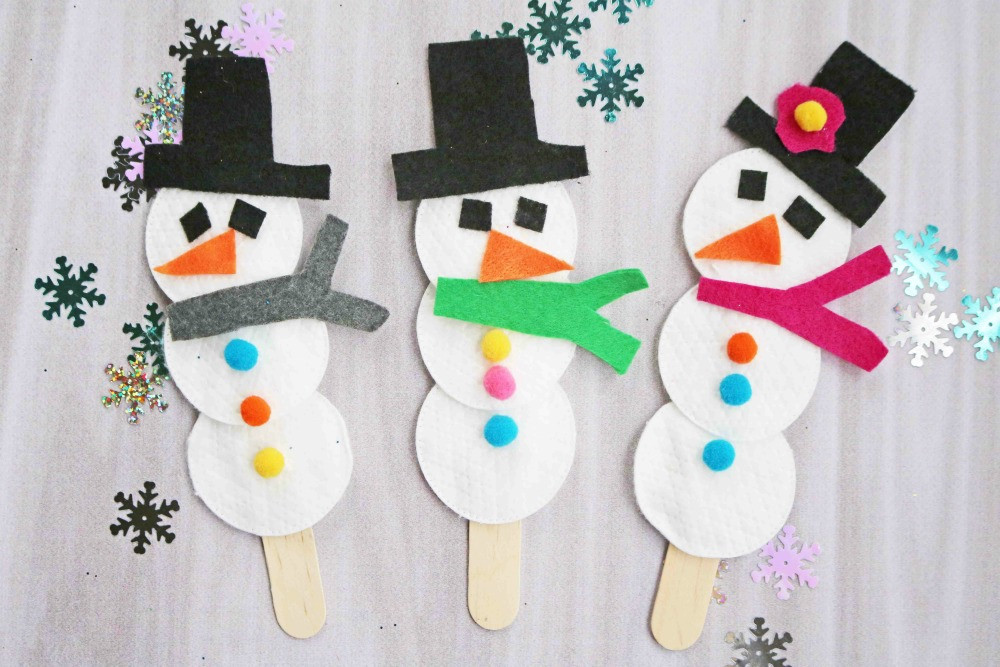 Easy Winter Crafts For Toddlers
 Snowman Puppet Easy Winter Craft for Kids Darice