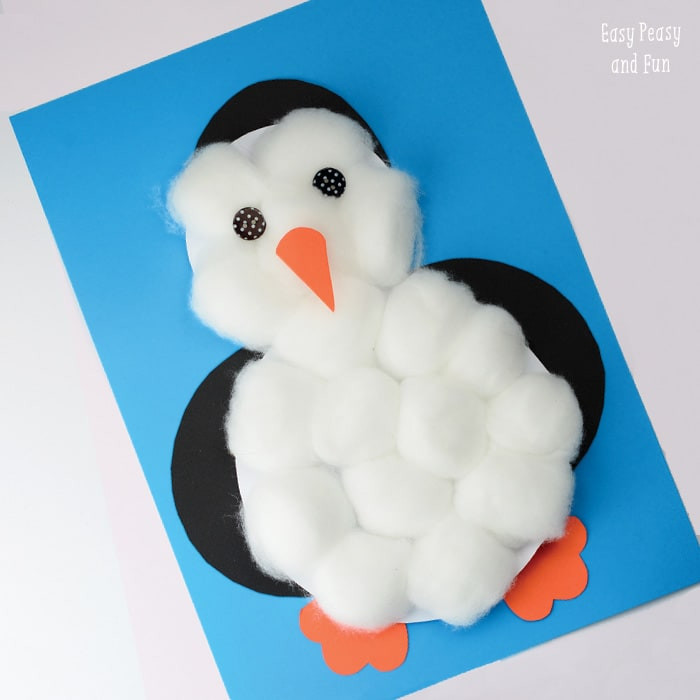 Easy Winter Crafts For Toddlers
 Cotton Balls Penguin Craft Easy Peasy and Fun