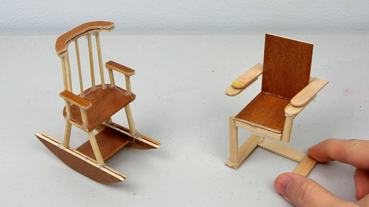 Easy Wood Craft Ideas
 DIY Miniature Wooden Chairs