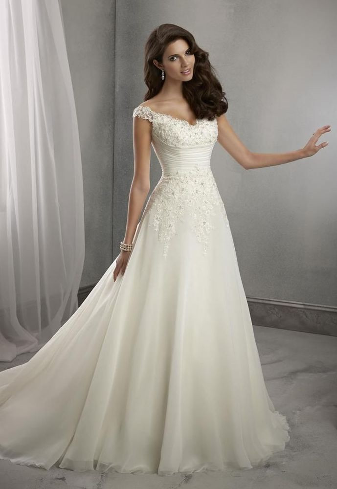 Ebay Wedding Gowns
 2016 New white ivory Wedding Dress Bridal Gown Custom Size
