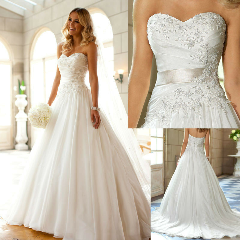 Ebay Wedding Gowns
 2016 y White Ivory Wedding Dress bridal Gown Custom