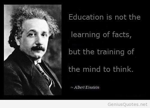 Einstein Education Quote
 Quote about education with advices motivation and