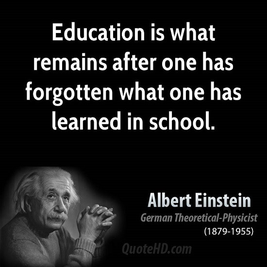 Einstein Education Quote
 Albert Einstein Quotes About School QuotesGram