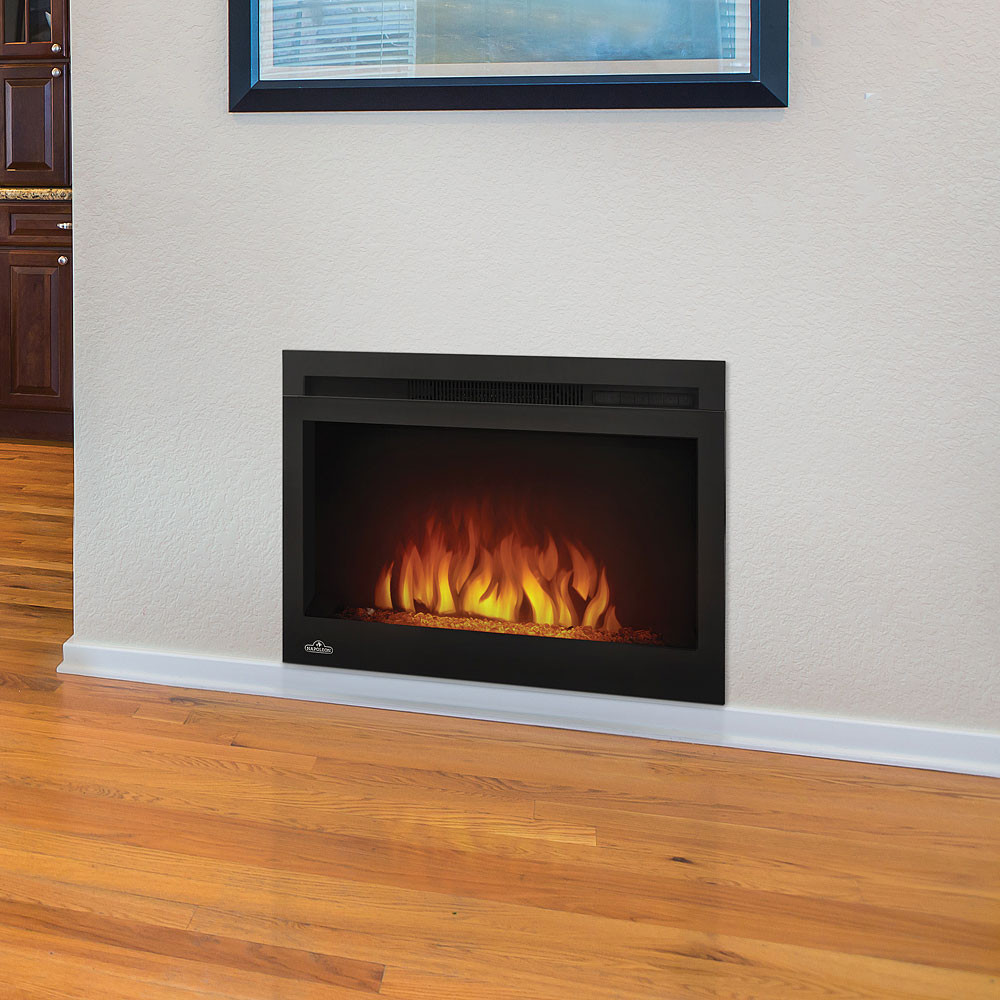 Electric Fireplace Built In
 Napoleon 27" Cinema Plug In Electric Insert with Glass